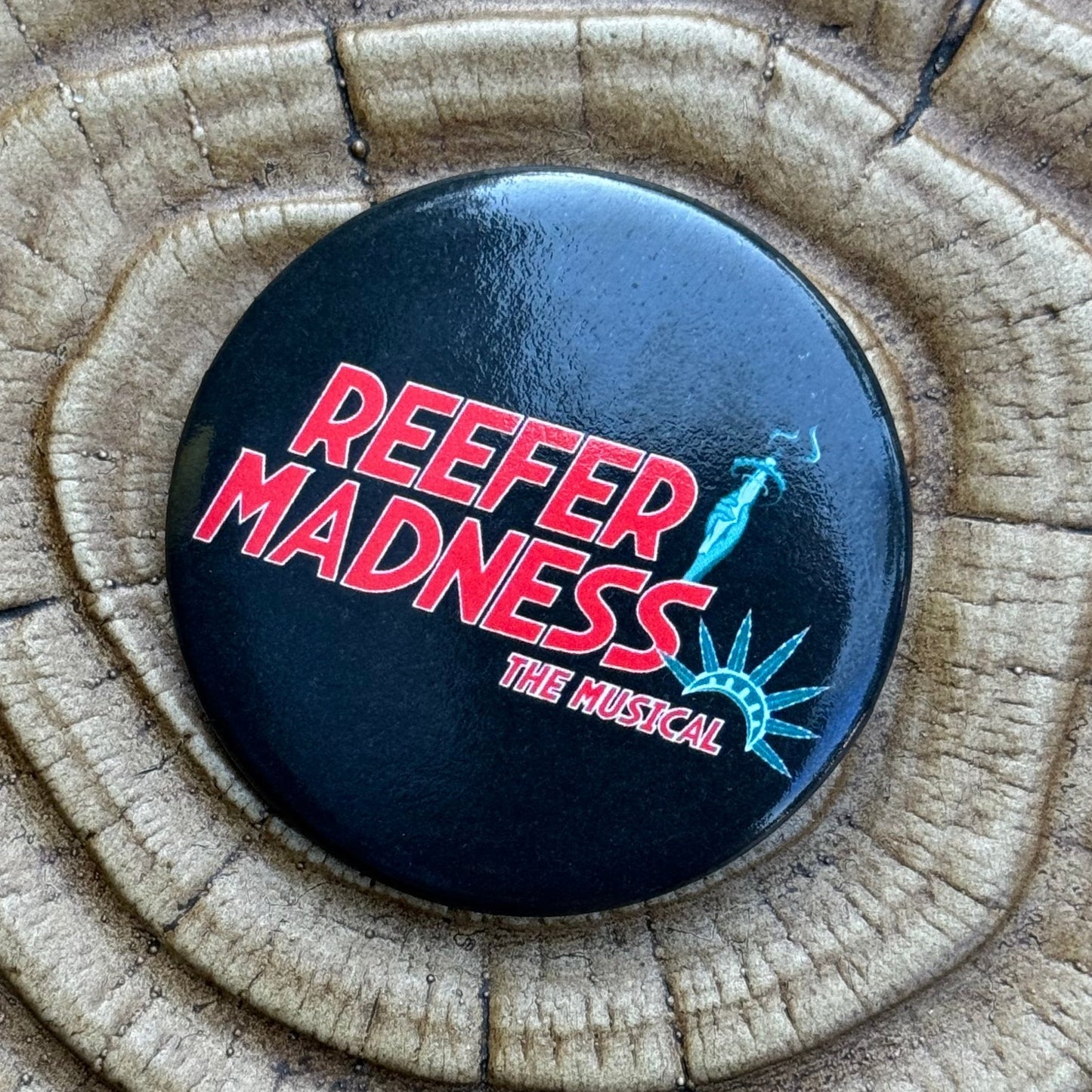Reefer Madness Round Logo Button