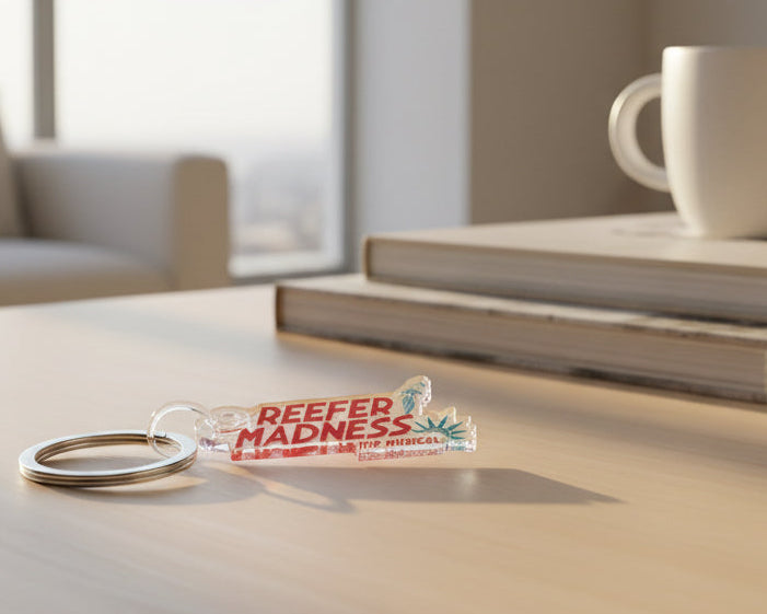 Reefer Madness Logo Branded Acrylic Keychain