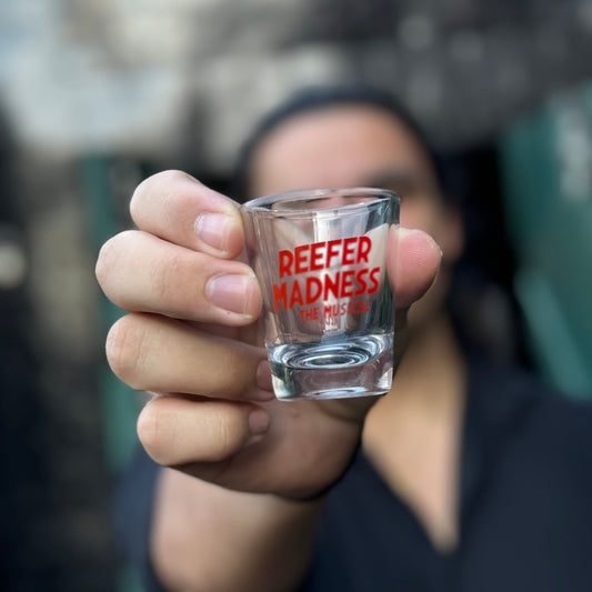Reefer Madness Logo Branded Shot Glass