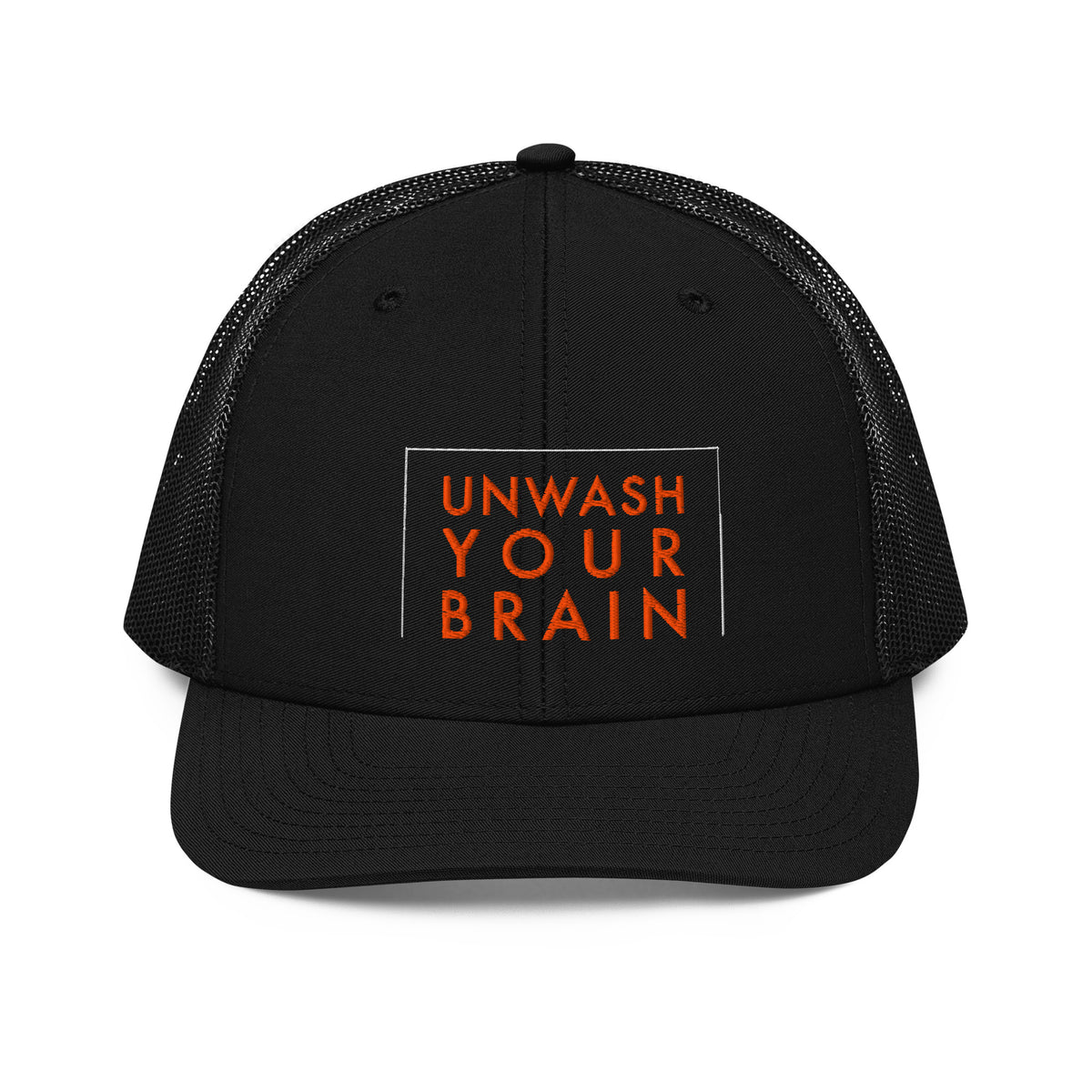 Reefer Madness Snapback Trucker Cap in black — front view