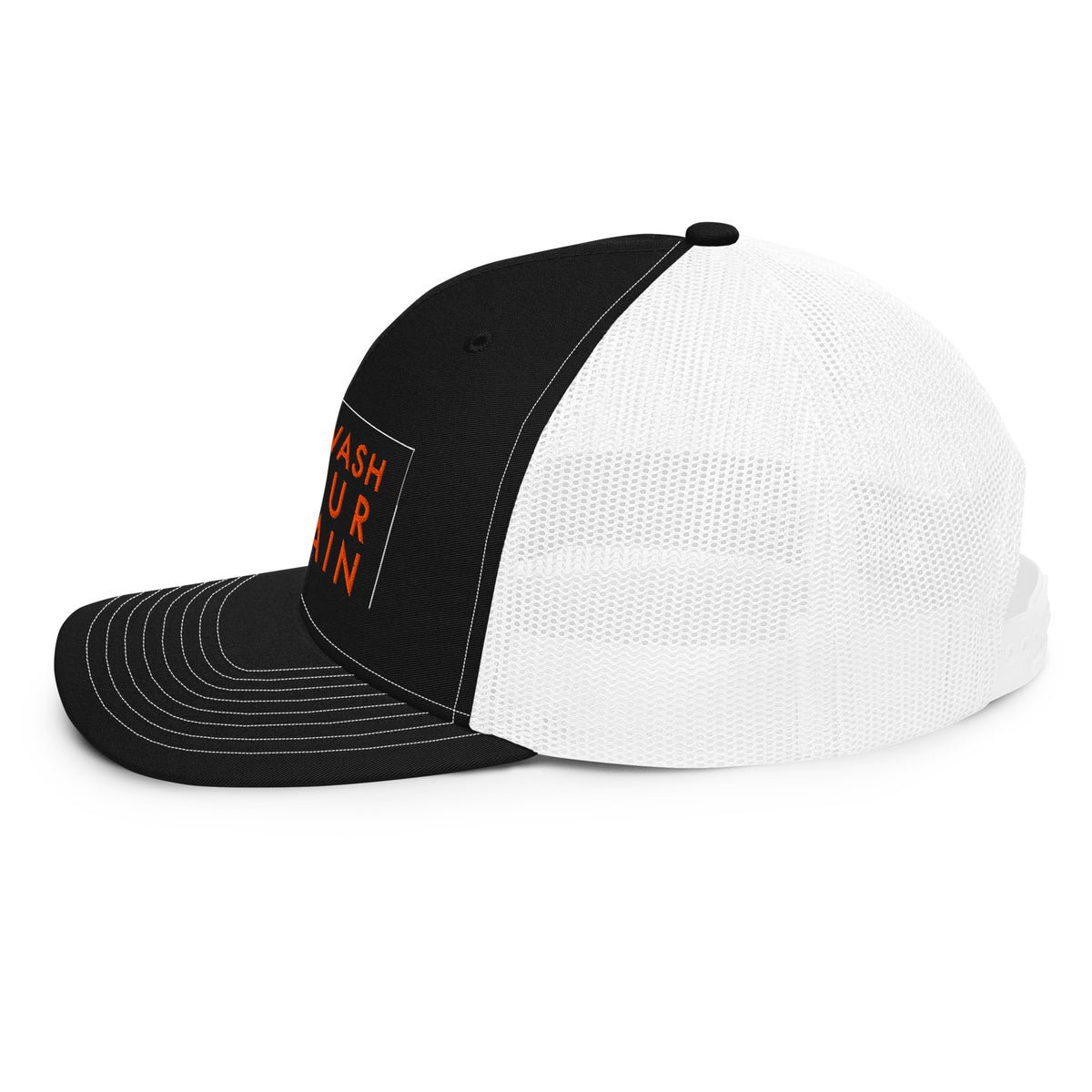 Reefer Madness Snapback Trucker Cap in black white